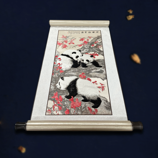 蜀锦蜀绣苏绣刺绣非遗熊猫纪念品卷轴中国风特色礼品送老外出国 - Image 4